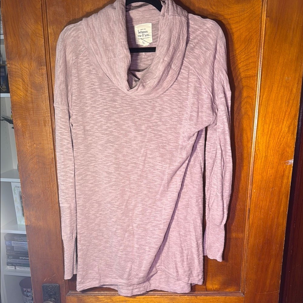 Lavender Cowl Neck Sweater
